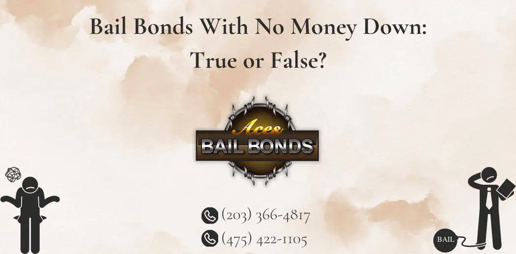 Bail bonds advertisement with contact information.