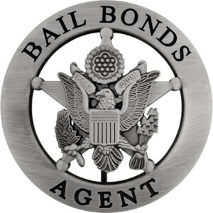 Bail bonds agent badge with eagle emblem.